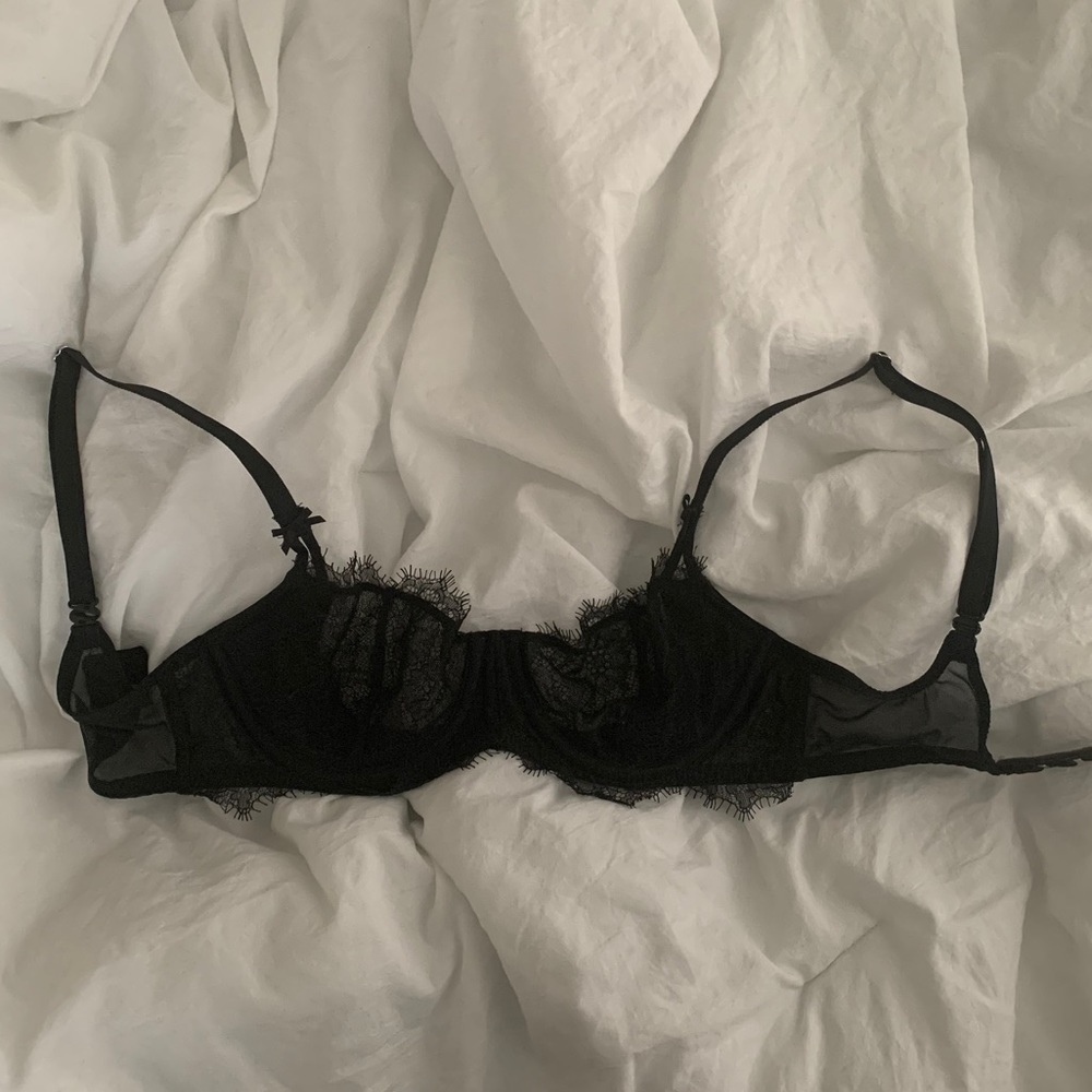 black lace bralette